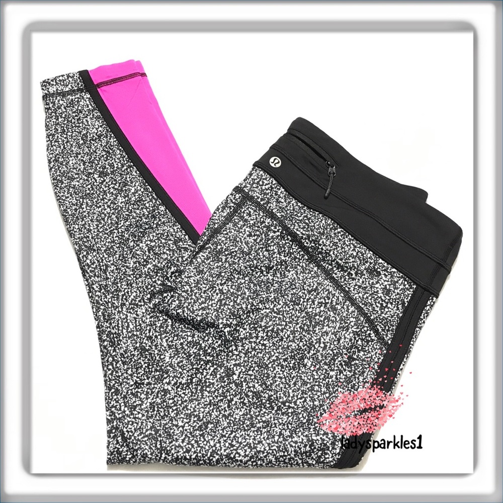 Lululemon | Black and pink leggings Sz 8